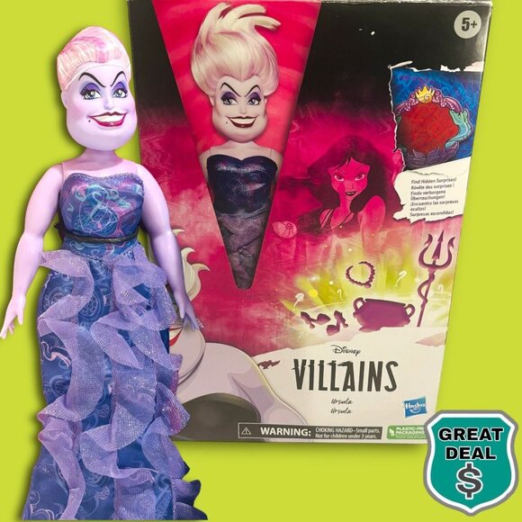Disney Villains Ursula Fashion Doll, Accessories and Removable Clothes. Open Box - Picture 1 of 10